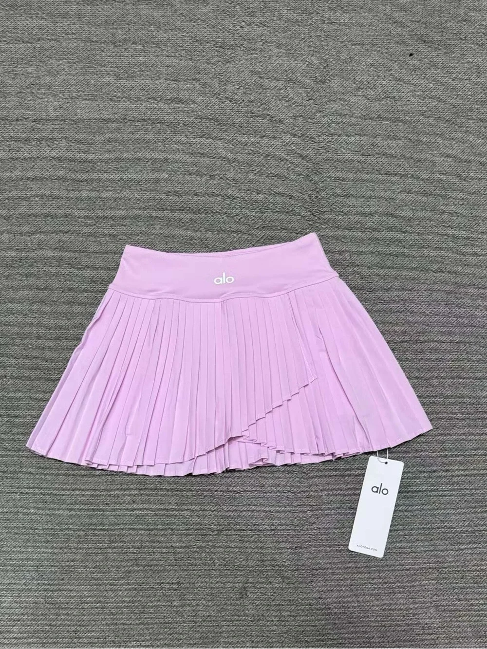 Alo Women's Pink Pleated Tennis Skirt